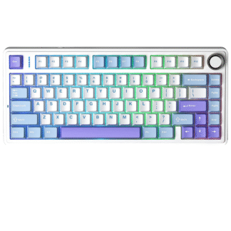 AULA F75 (White Blue Purple) – Mechanical Keyboard Reaper Switch